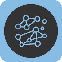 Swarm Intelligence Linear Round Icon vector