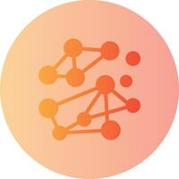 Swarm Intelligence Gradient Circle Icon vector