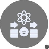 Quantum Thermodynamics Glyph Shadow Icon vector