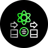 cuántico termodinámica doble degradado circulo icono vector