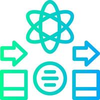 Quantum Thermodynamics Linear Gradient Icon vector