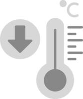 icono de vector de baja temperatura