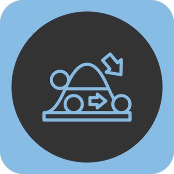 Quantum Tunneling Linear Round Icon vector