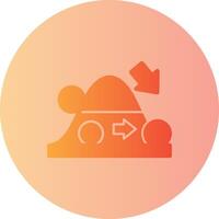 Quantum Tunneling Gradient Circle Icon vector