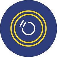 Plate Dual Line Circle Icon vector
