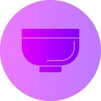 Bowl Gradient Circle Icon vector