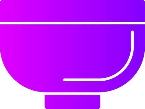 cuenco sólido multi degradado icono vector