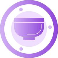 Bowl Glyph Gradient Icon vector