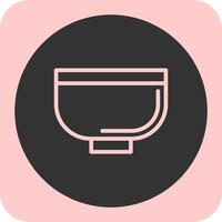 Bowl Linear Round Icon vector