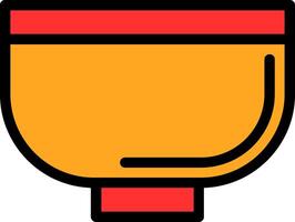 Bowl Line Filled Icon vector