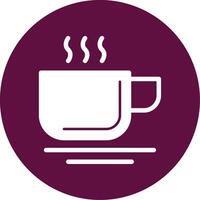 Cup Glyph Circle Icon vector