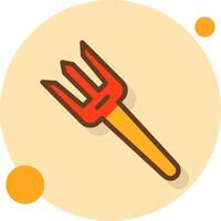 Fork Filled Shadow Circle Icon vector