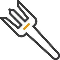 Fork Line Circle Icon vector