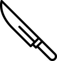 icono de línea de cuchillo vector