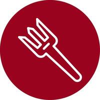 Fork Outline Circle Icon vector