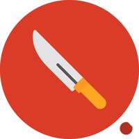 Knife Flat Shadow Icon vector