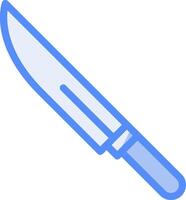 Knife Line Filled Blue Icon vector