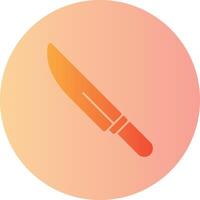 cuchillo degradado circulo icono vector
