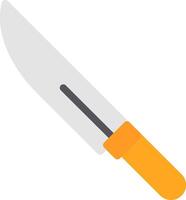 icono de cuchillo plano vector