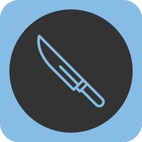 Knife Linear Round Icon vector