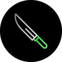 cuchillo doble degradado circulo icono vector