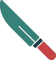 Knife Glyph Two Color Icon vector