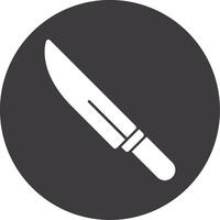 Knife Glyph Circle Icon vector