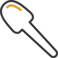 Spoon Line Circle Icon vector