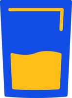 vaso plano dos color icono vector