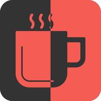 Mug Red Inverse Icon vector
