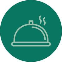 Platter Line Multi color Icon vector