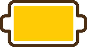 Tray Yellow Lieanr Circle Icon vector
