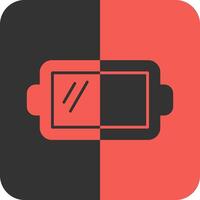 Tray Red Inverse Icon vector