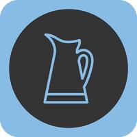 Pitcher Linear Round Icon vector