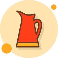 Pitcher Filled Shadow Circle Icon vector