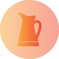 Pitcher Gradient Circle Icon vector