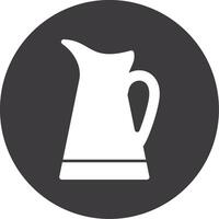 Pitcher Glyph Circle Icon vector