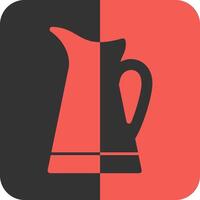 Pitcher Red Inverse Icon vector