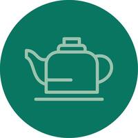 Teapot Line Multi color Icon vector