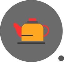 Teapot Flat Shadow Icon vector