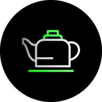 Teapot Dual Gradient Circle Icon vector