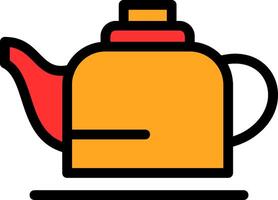 Teapot Line Filled Icon vector