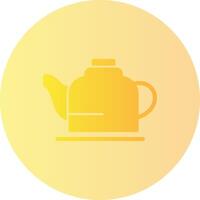 Teapot Gradient Circle Icon vector