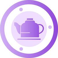 Teapot Glyph Gradient Icon vector