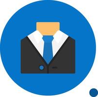 Suit and tie representing professional attire Flat Shadow Icon vector