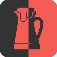 Creamer Red Inverse Icon vector