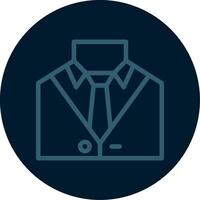 Suit and tie representing professional attire Line Multi color Icon vector