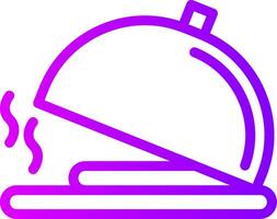 Dish Linear Gradient Icon vector