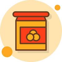 Jam Filled Shadow Circle Icon vector