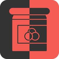 Jam Red Inverse Icon vector